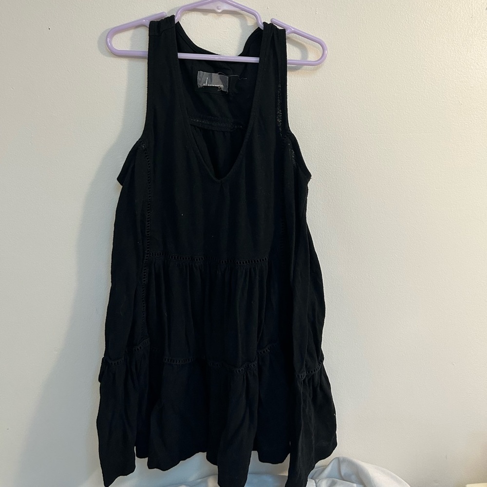 Discontinued anthropologie black flowy tank top.
